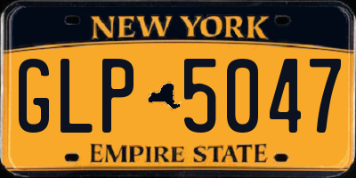 NY license plate GLP5047
