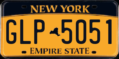NY license plate GLP5051