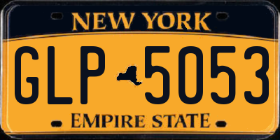 NY license plate GLP5053
