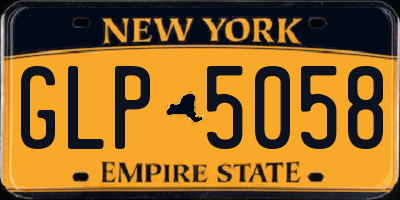 NY license plate GLP5058