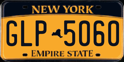 NY license plate GLP5060