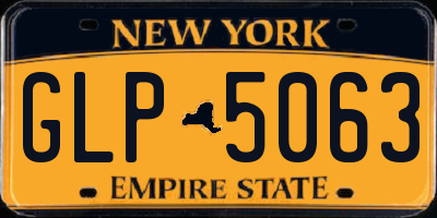 NY license plate GLP5063