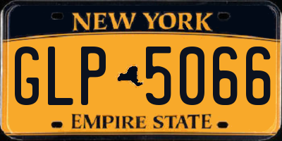 NY license plate GLP5066