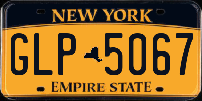 NY license plate GLP5067