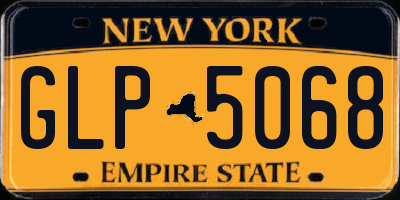 NY license plate GLP5068