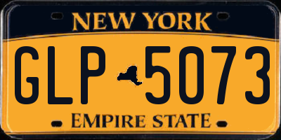 NY license plate GLP5073