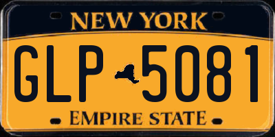NY license plate GLP5081