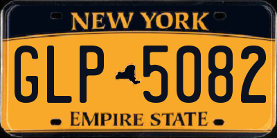 NY license plate GLP5082