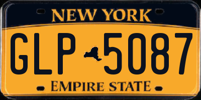 NY license plate GLP5087
