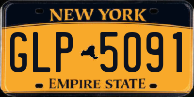NY license plate GLP5091