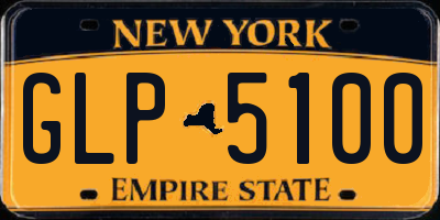 NY license plate GLP5100