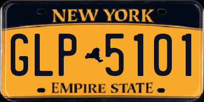 NY license plate GLP5101