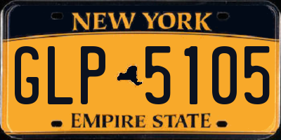 NY license plate GLP5105