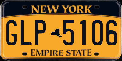 NY license plate GLP5106