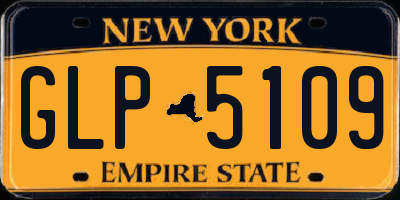 NY license plate GLP5109