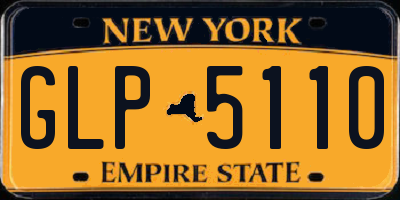 NY license plate GLP5110