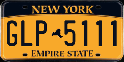 NY license plate GLP5111