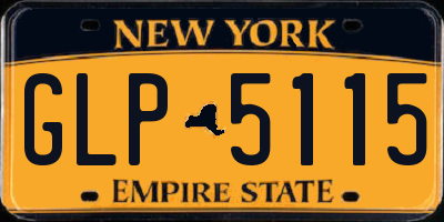 NY license plate GLP5115