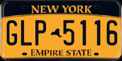 NY license plate GLP5116