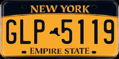 NY license plate GLP5119