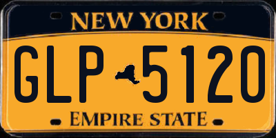 NY license plate GLP5120