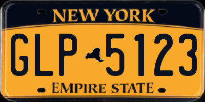 NY license plate GLP5123