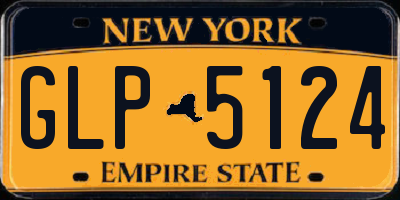 NY license plate GLP5124