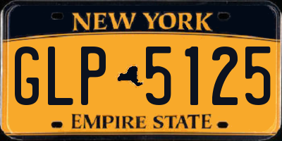 NY license plate GLP5125