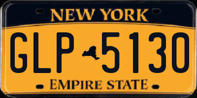 NY license plate GLP5130