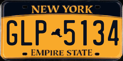 NY license plate GLP5134