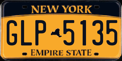 NY license plate GLP5135