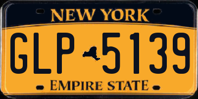 NY license plate GLP5139