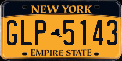 NY license plate GLP5143