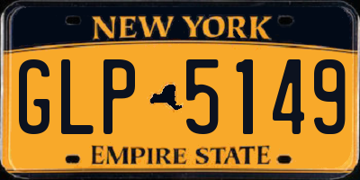 NY license plate GLP5149