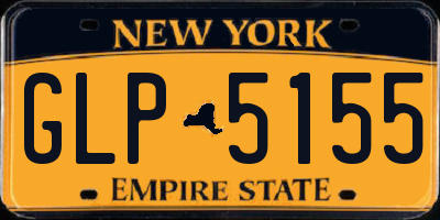 NY license plate GLP5155