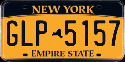 NY license plate GLP5157