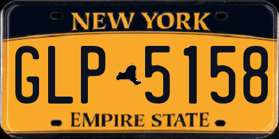 NY license plate GLP5158