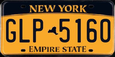 NY license plate GLP5160