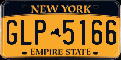 NY license plate GLP5166