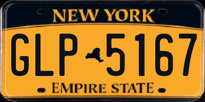 NY license plate GLP5167