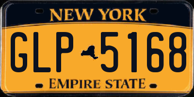 NY license plate GLP5168