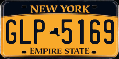 NY license plate GLP5169
