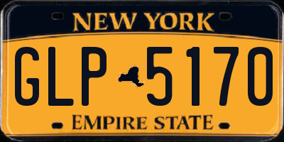 NY license plate GLP5170