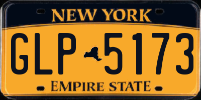 NY license plate GLP5173