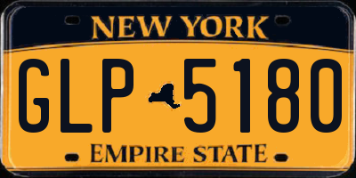 NY license plate GLP5180