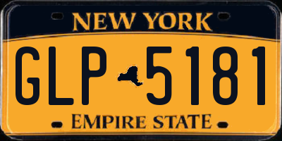 NY license plate GLP5181