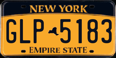 NY license plate GLP5183