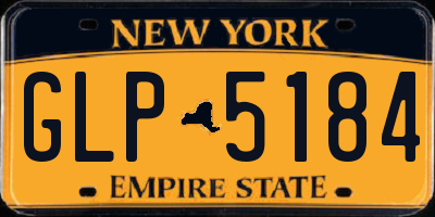 NY license plate GLP5184