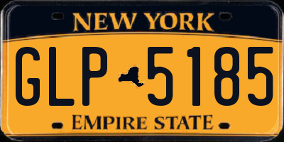 NY license plate GLP5185