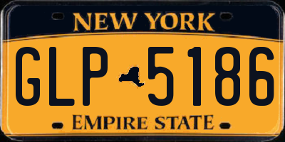 NY license plate GLP5186